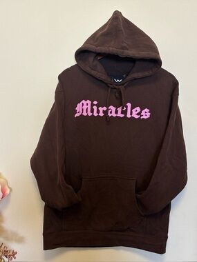 Elevation Worship Unisex Hoodie Sweatshirt Brown Miracles Size MEDIUM  pockets